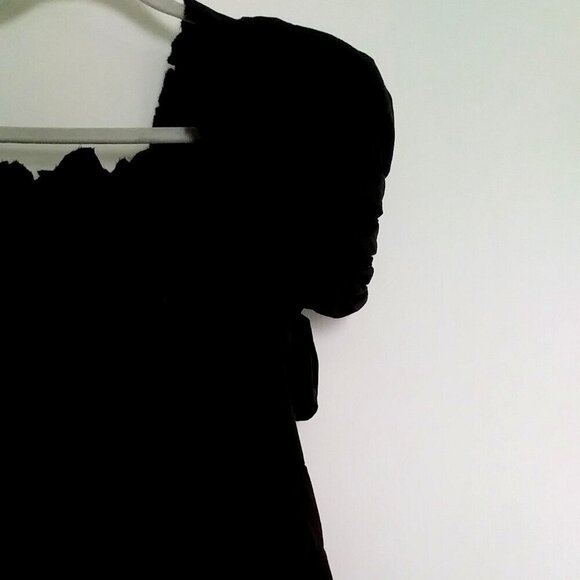 Anthropologie Love the Label Black Off-Shoulder Mini Dress - Picture 9 of 13